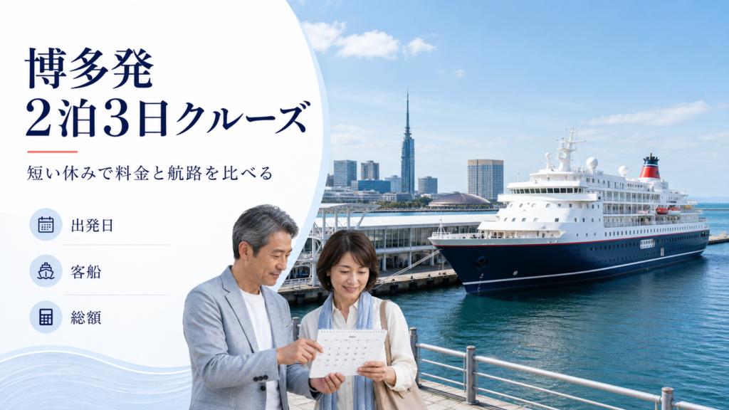 博多発 2泊3日 クルーズ比較のhero図解