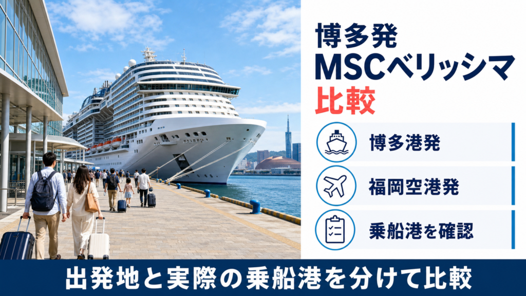 博多発 MSCベリッシマ クルーズ比較のhero図解