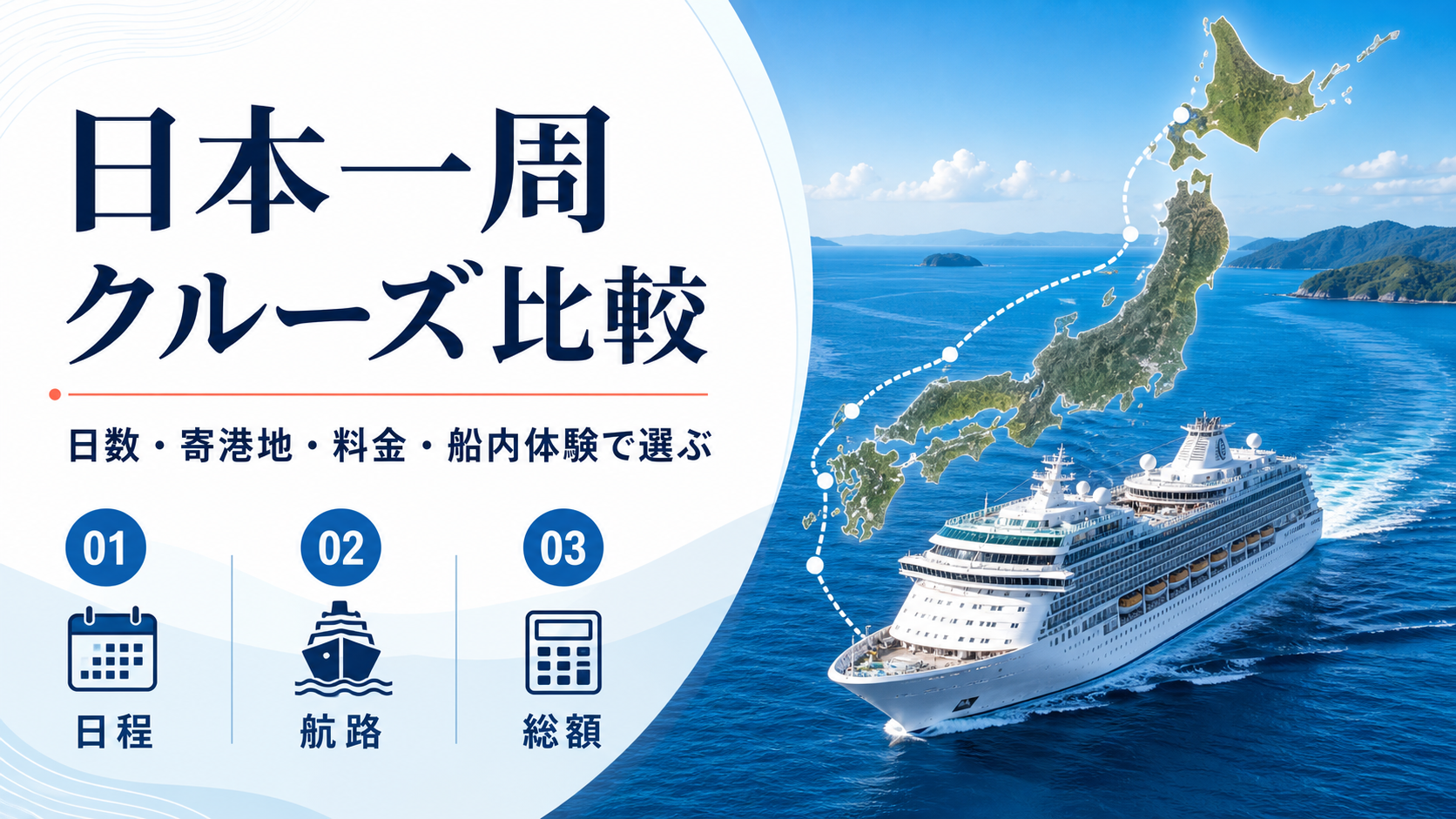 日本 一周 クルーズのhero図解