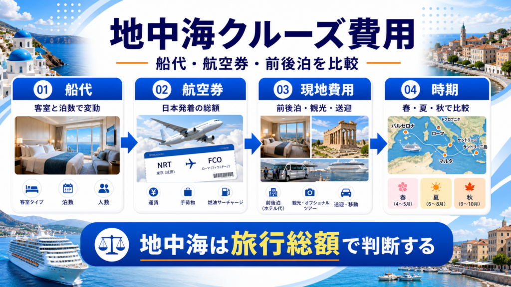 地中海 クルーズ 費用のhero図解