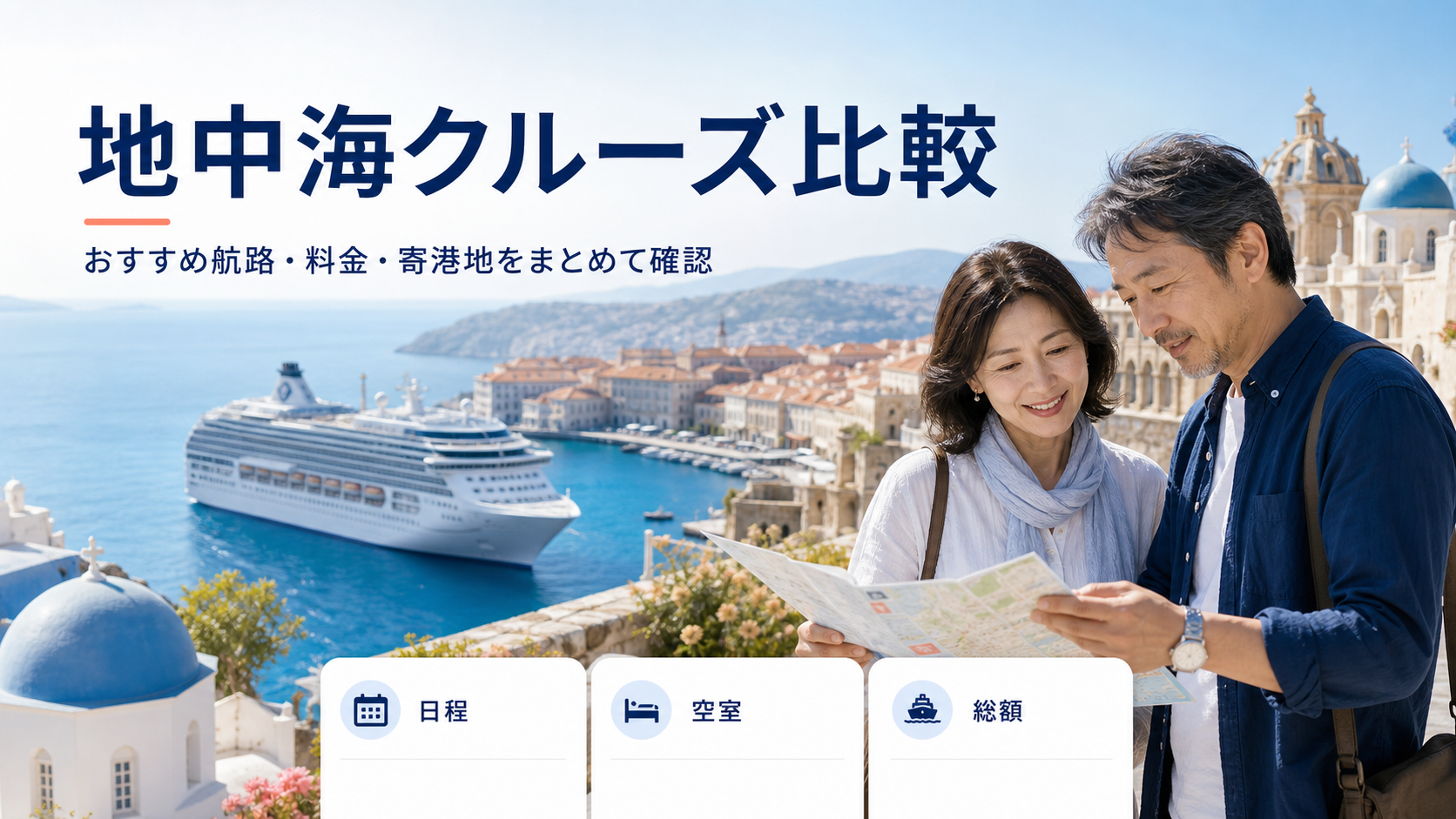 地中海クルーズ比較｜料金・出発日・おすすめ客船を比較の比較イメージ
