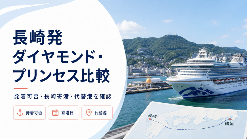 長崎発 ダイヤモンド・プリンセス クルーズ比較のhero図解