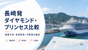 長崎発 ダイヤモンド・プリンセス クルーズ比較のhero図解