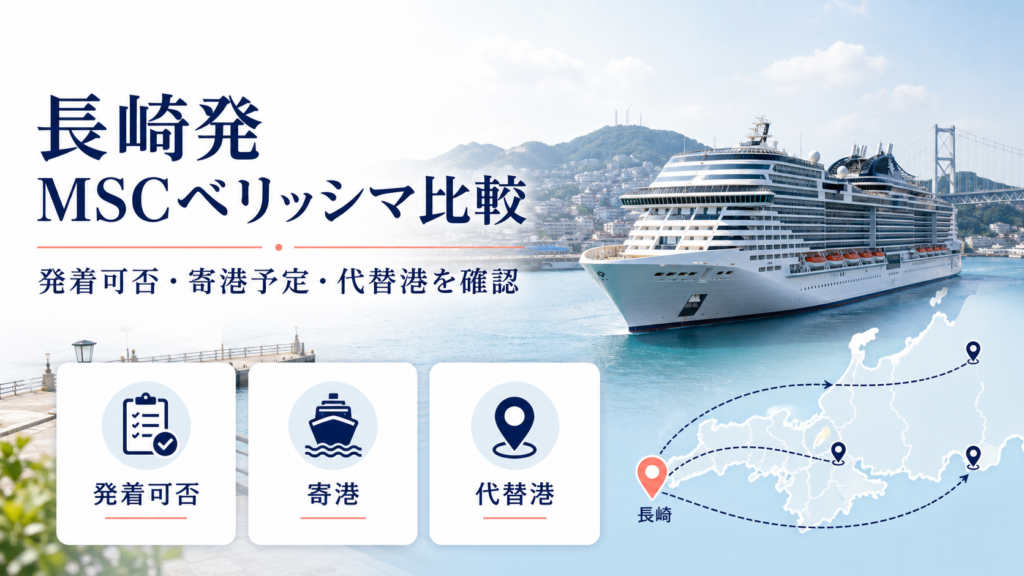 長崎発 MSCベリッシマ クルーズ比較のhero図解