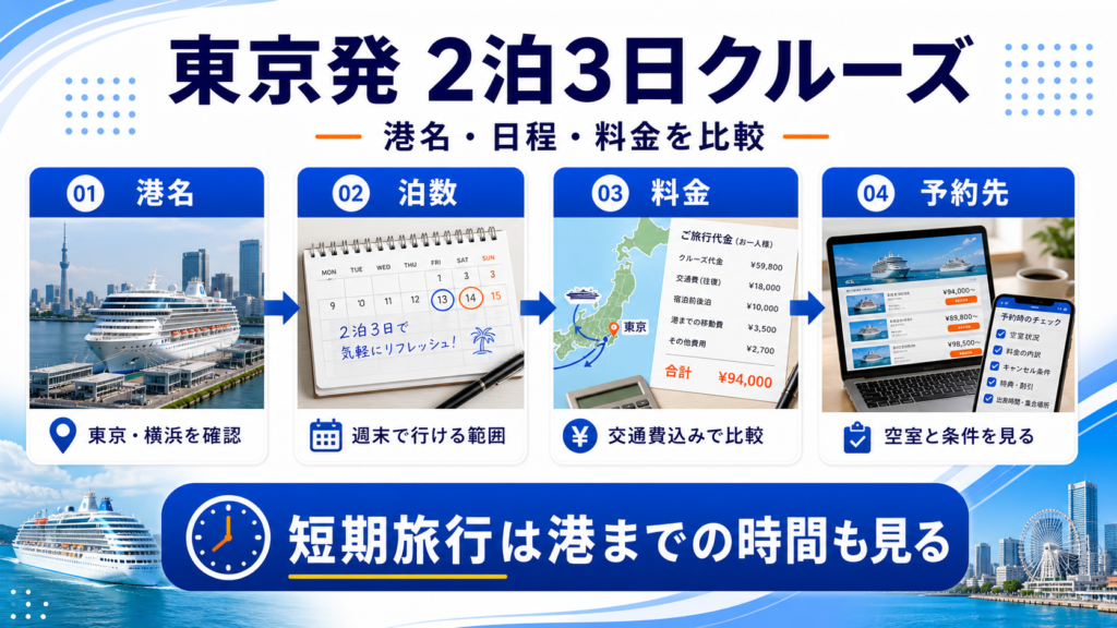国内 クルーズ 2 泊 3 日 東京 発のhero図解
