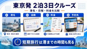 国内 クルーズ 2 泊 3 日 東京 発のhero図解