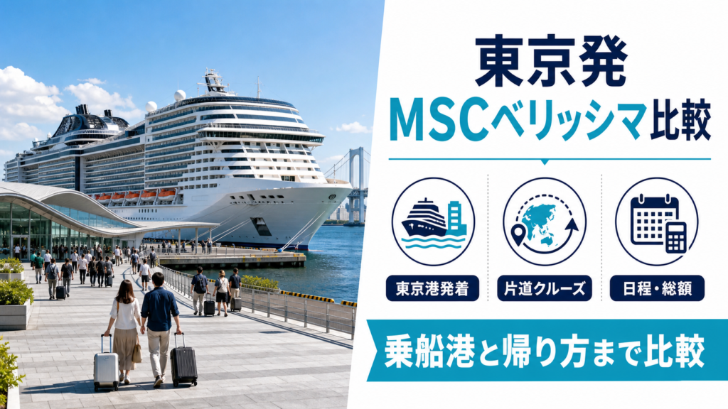 東京発 MSCベリッシマ クルーズ比較のhero図解