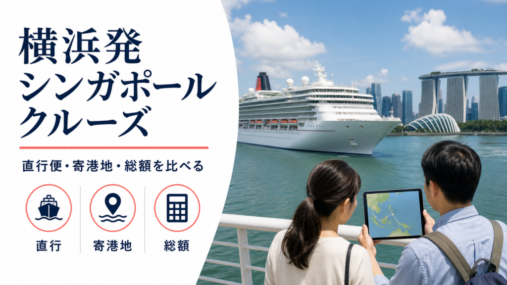 横浜発 シンガポール クルーズ比較のhero図解