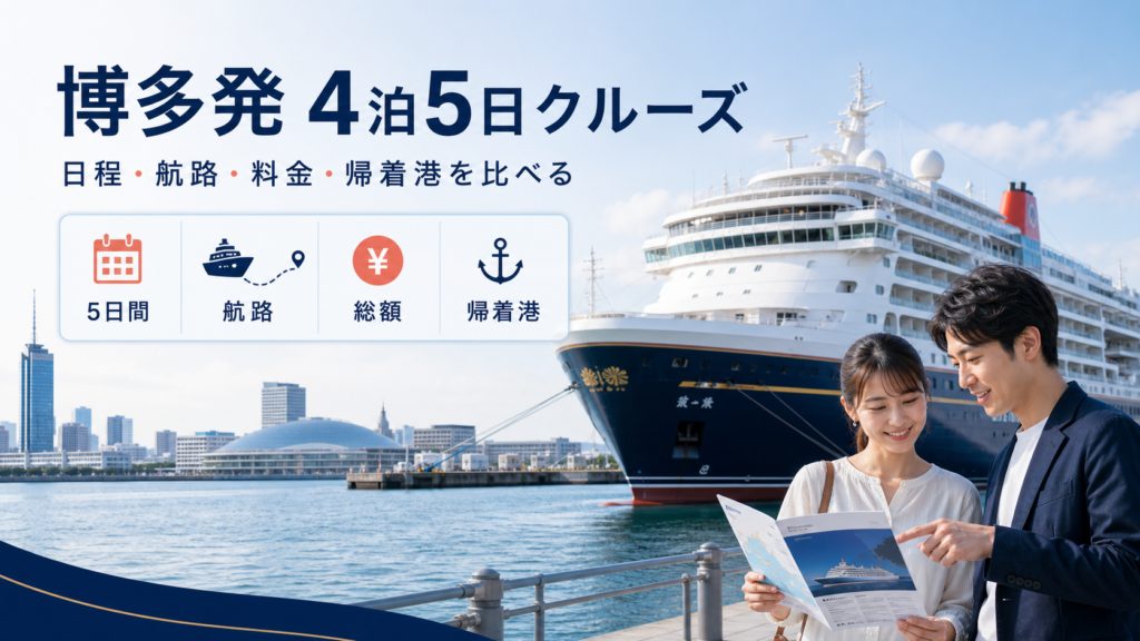 博多発 4泊5日 クルーズ比較のhero図解