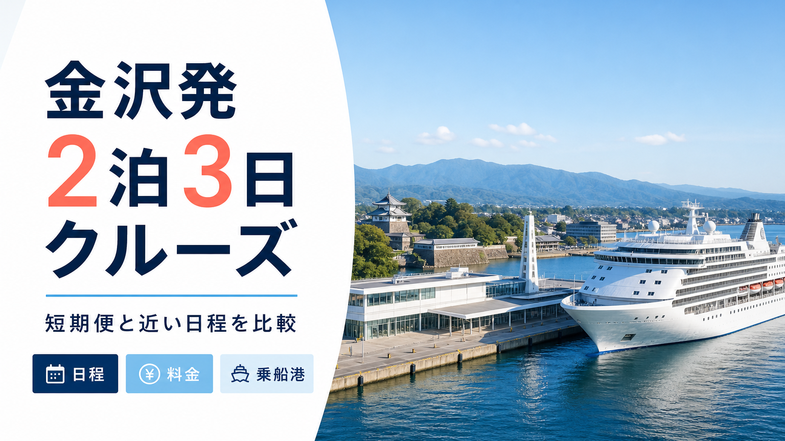 金沢発 2泊3日 クルーズ比較のhero図解