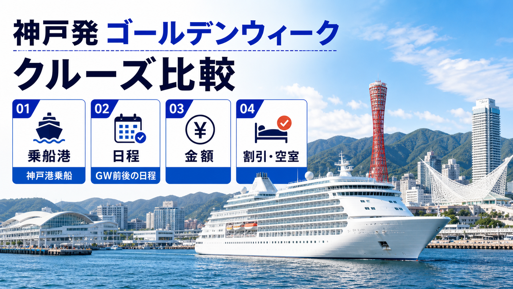 神戸発ゴールデンウィーククルーズを比較|2027年の料金・日程・客船