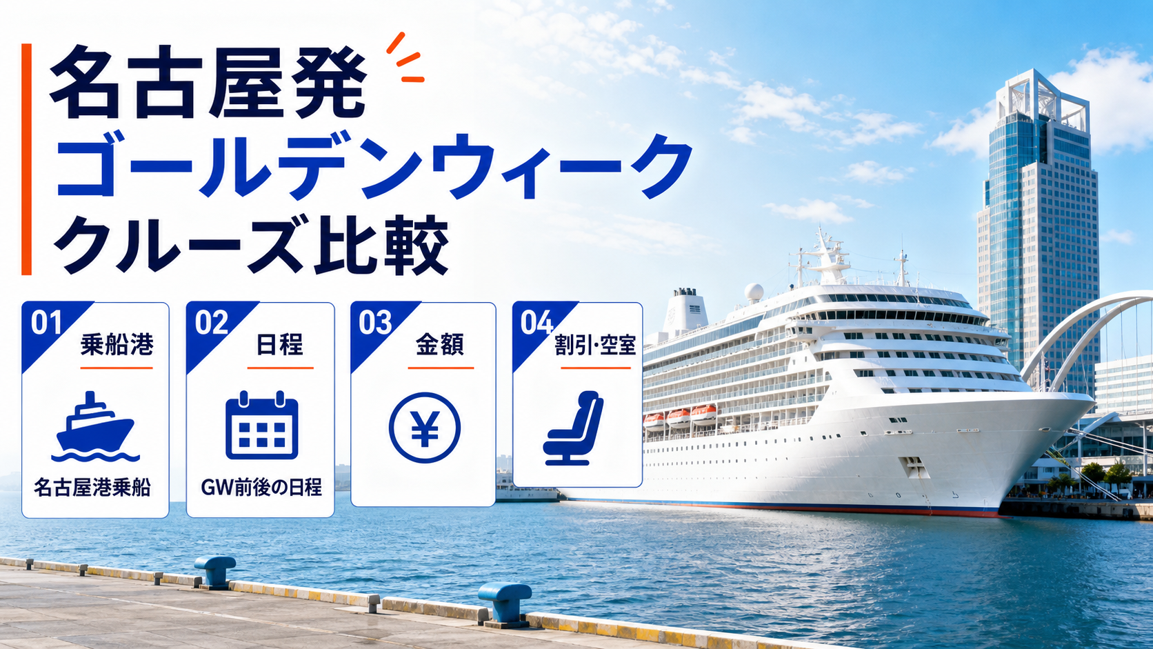 名古屋発 ゴールデンウィーク クルーズ比較のhero図解