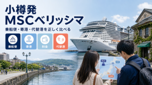 小樽発 MSCベリッシマ クルーズ比較のhero図解