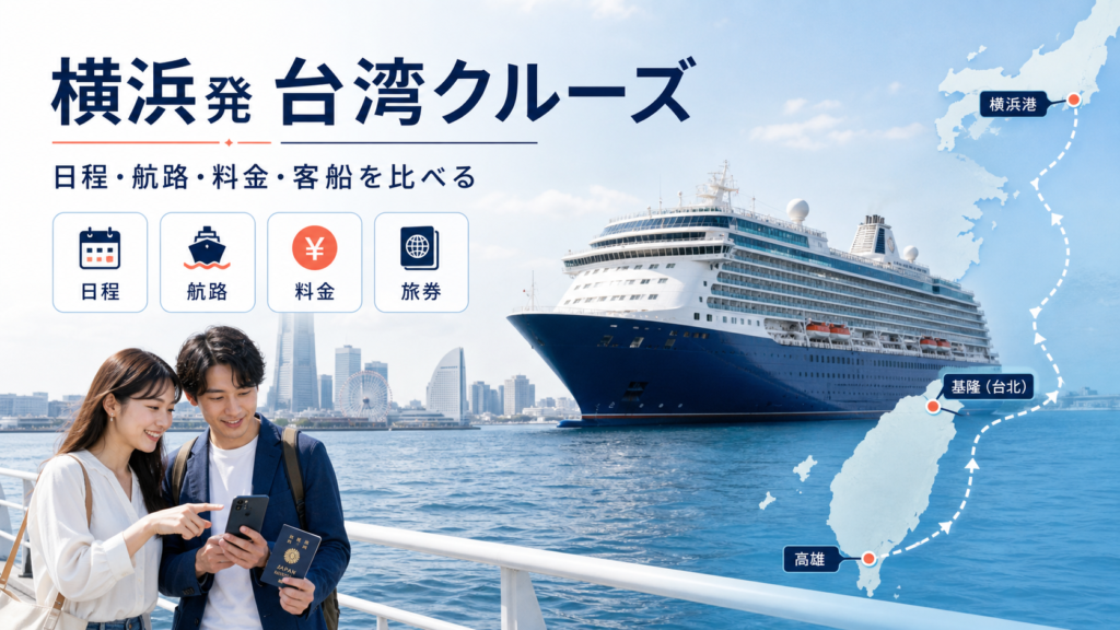 横浜発 台湾 クルーズ比較のhero図解